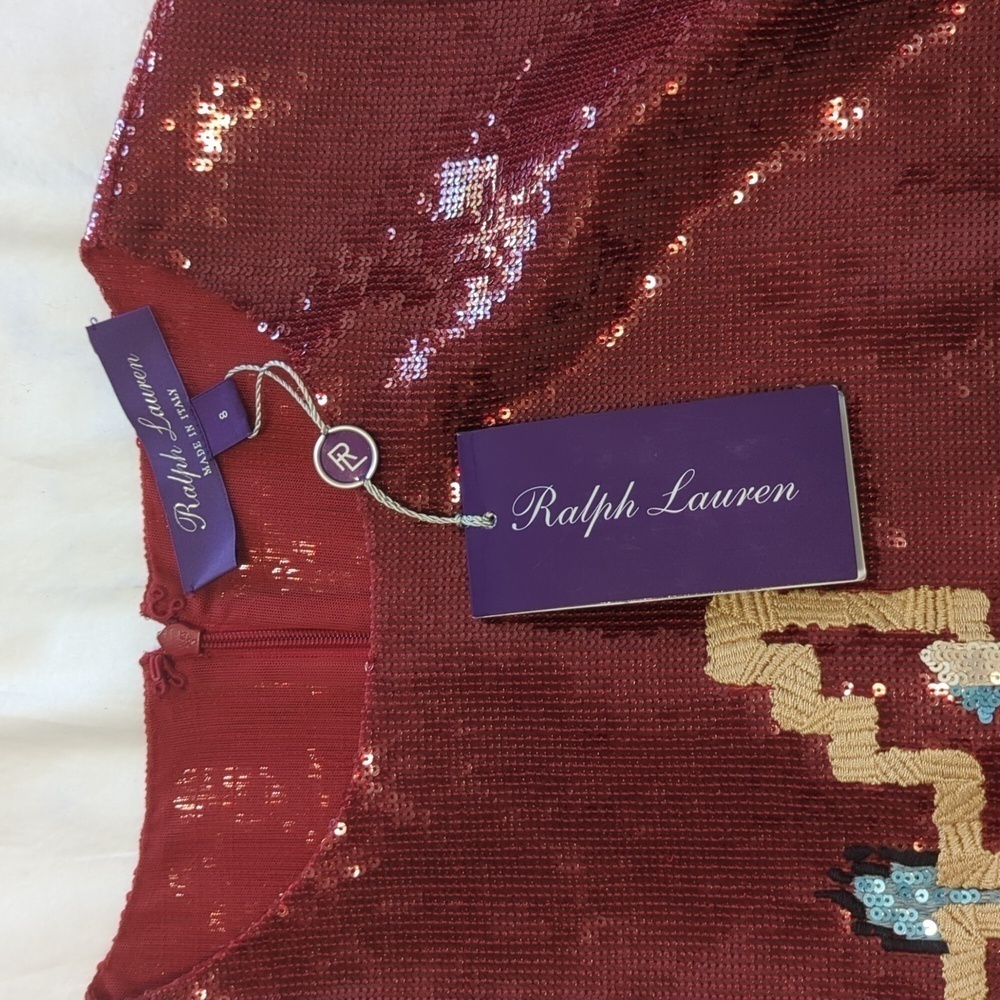 Embellished Cady women's dress size 8. Ralph Lauren Collection - Picture 12 of 14